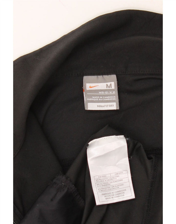 NIKE Womens Fit Dry Tracksuit Top Jacket US 8/10  Medium Black Polyester Vintage Nike and Second-Hand Nike from Messina Hembry 