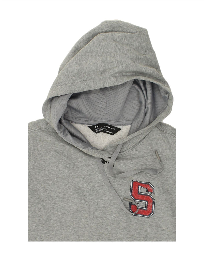 UNDER ARMOUR Mens Graphic Hoodie Jumper XS Grey | Vintage Under Armour | Thrift | Second-Hand Under Armour | Used Clothing | Messina Hembry 