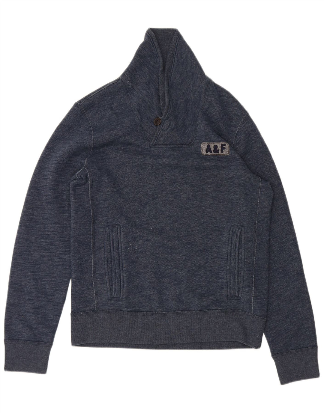 Abercrombie & Fitch Mens Sweatshirt Jumper Small Navy Blue Flecked