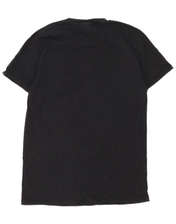 Diesel Mens Graphic T-Shirt Top Medium Black