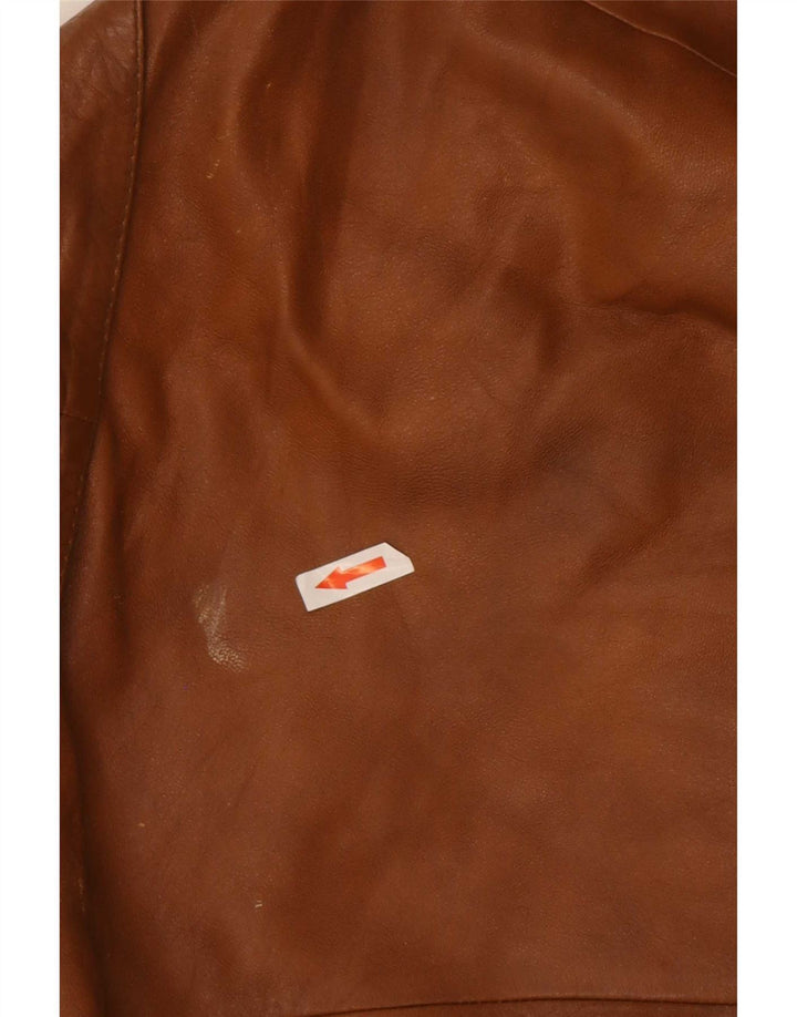 Vintage Womens Leather Jacket UK 14 Medium Brown