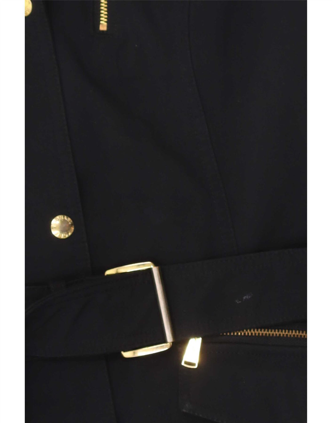 Michael Kors Womens Hooded Trench Coat UK 14 Medium Navy Blue Polyester