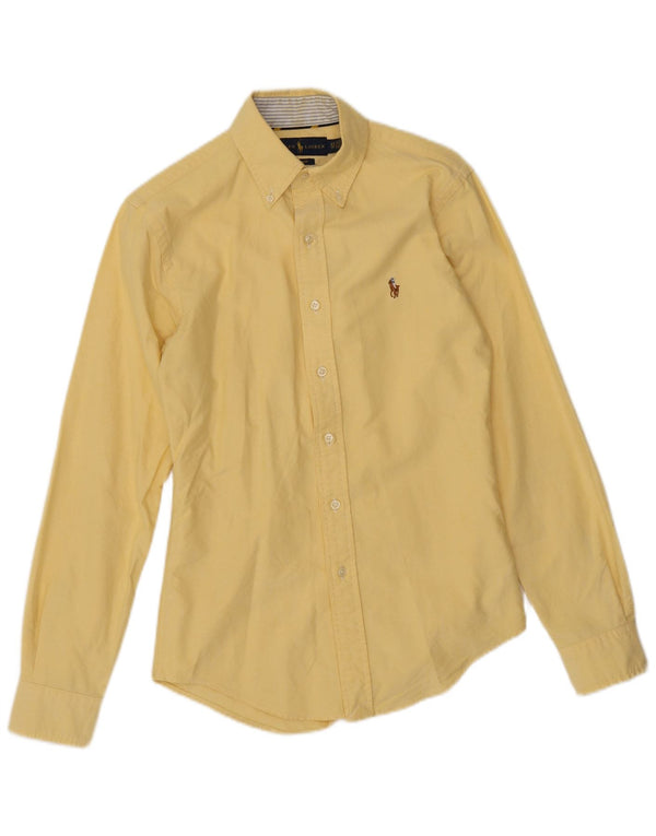 Ralph Lauren Mens Slim Fit Shirt XS Yellow Cotton
