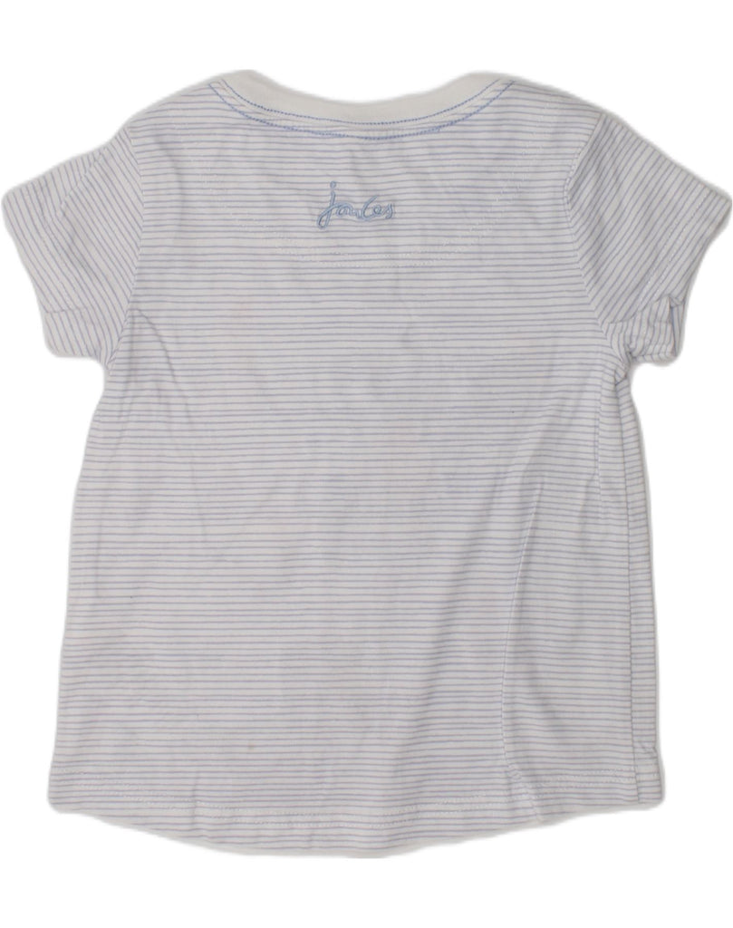 JOULES Girls T-Shirt Top 3-4 Years Blue Pinstripe Cotton Nautical | Vintage Joules | Thrift | Second-Hand Joules | Used Clothing | Messina Hembry 