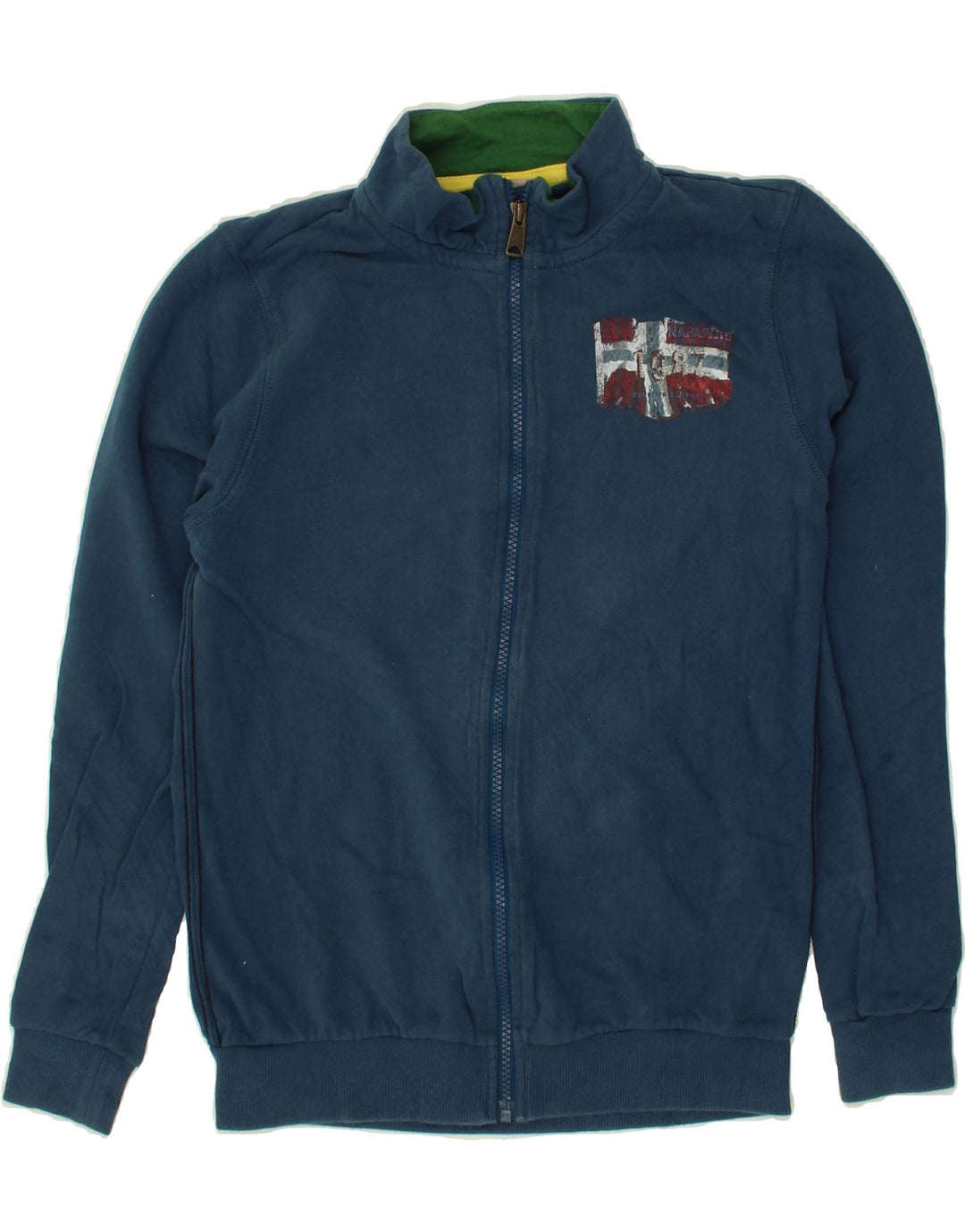 NAPAPIJRI Boys Tracksuit Top Jacket 13-14 Years Blue Cotton Vintage Napapijri and Second-Hand Napapijri from Messina Hembry 