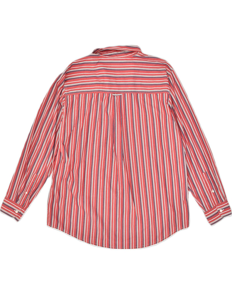 CHAPS Mens Easy Care Shirt XL Red Striped Cotton | Vintage Chaps | Thrift | Second-Hand Chaps | Used Clothing | Messina Hembry 