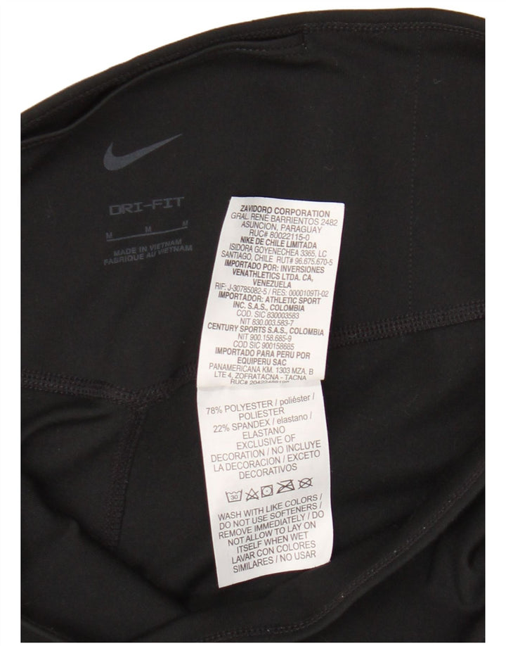 Nike Womens Dri Fit Sport Shorts UK 12 Medium  Black Polyester
