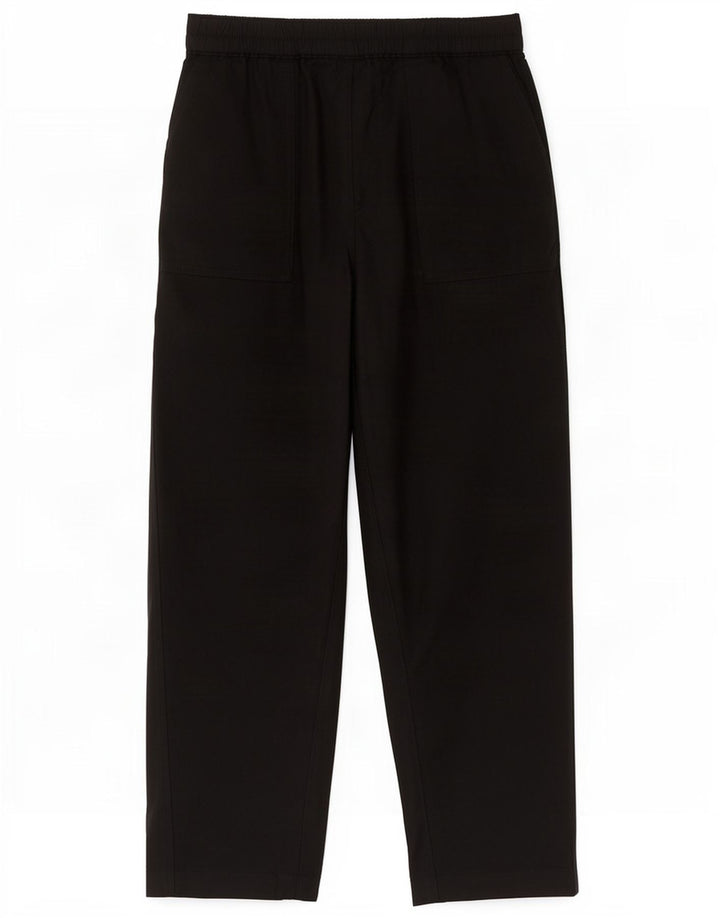 Marks & Spencer Womens Cropped Trousers UK 14 Medium W30 L26 Black