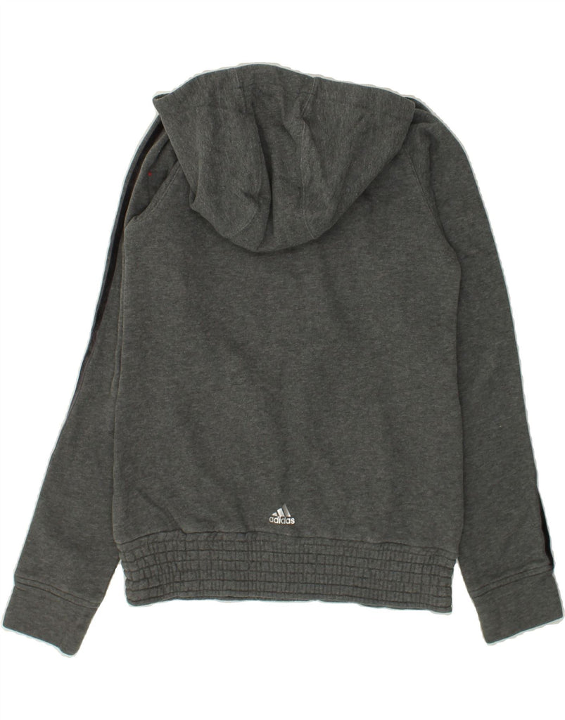 ADIDAS Boys Graphic Hoodie Jumper 15-16 Years Grey Cotton | Vintage Adidas | Thrift | Second-Hand Adidas | Used Clothing | Messina Hembry 