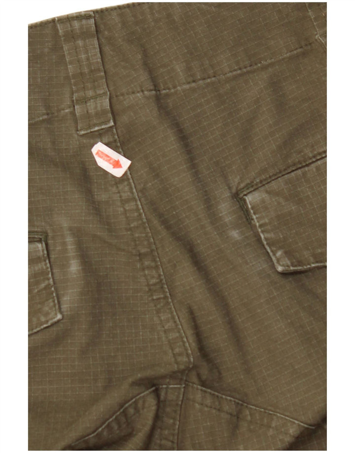 NIKE Womens Straight Cargo Trousers W34 L27 Khaki Cotton