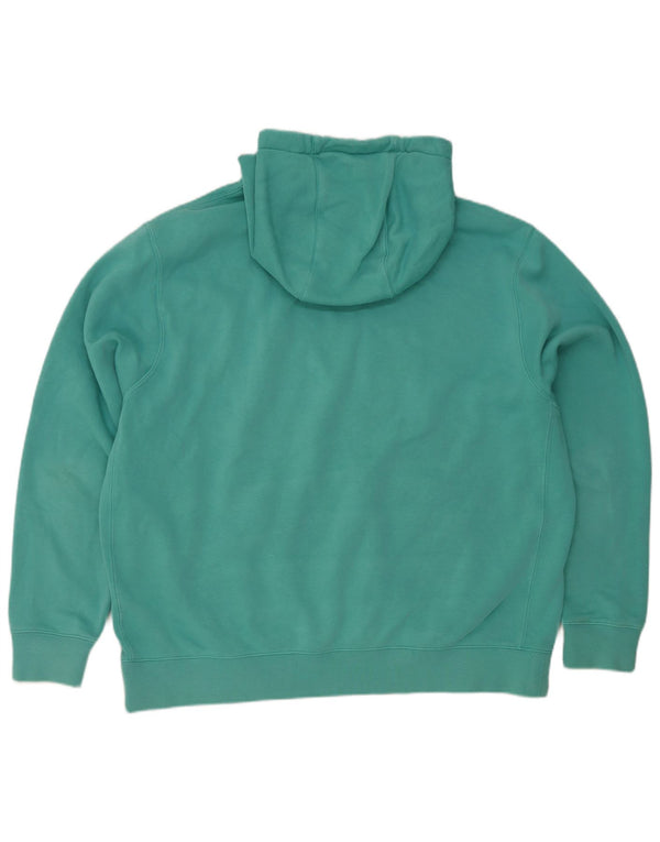 Nike Mens Hoodie Jumper XL Turquoise Cotton