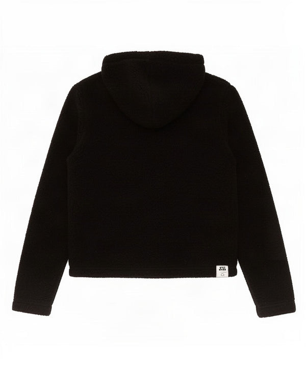 Fila Womens Oversized Fleece Graphic Hoodie Jumper UK 10 Small Black