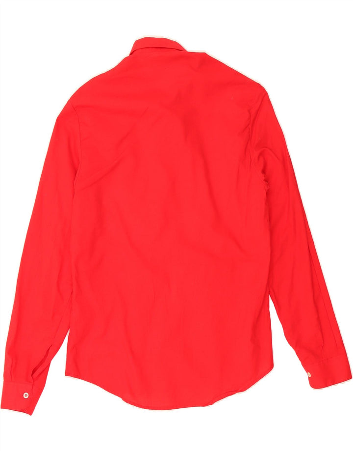 VINTAGE Womens Shirt IT 46 Large Red Cotton Vintage Vintage and Second-Hand Vintage from Messina Hembry 