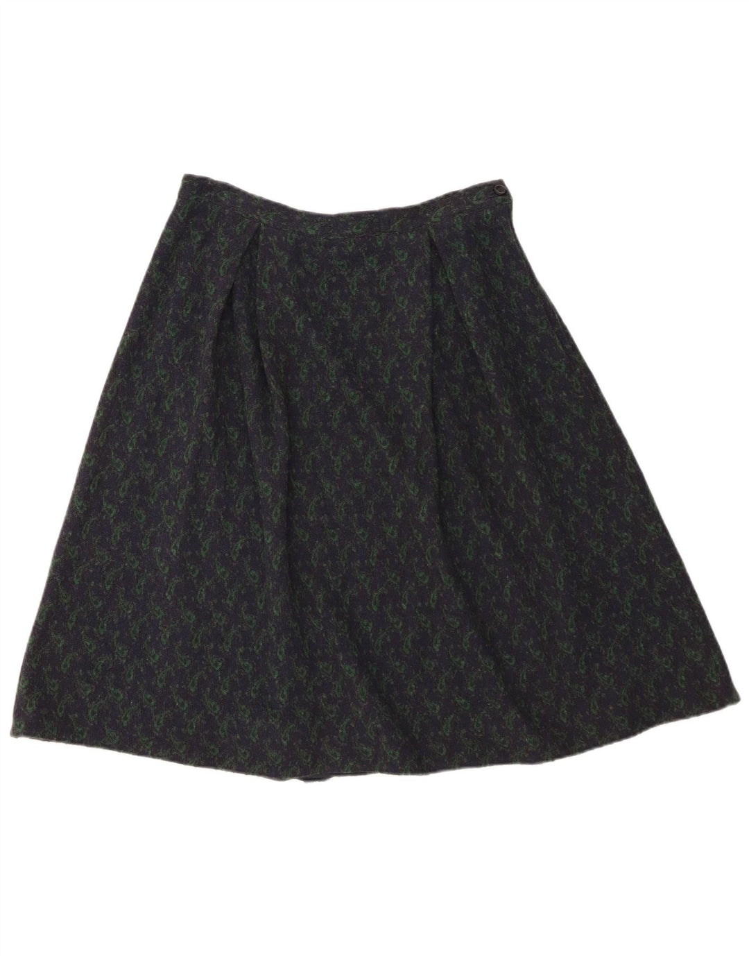 Vintage Womens A-Line Skirt W28 Medium  Navy Blue Paisley