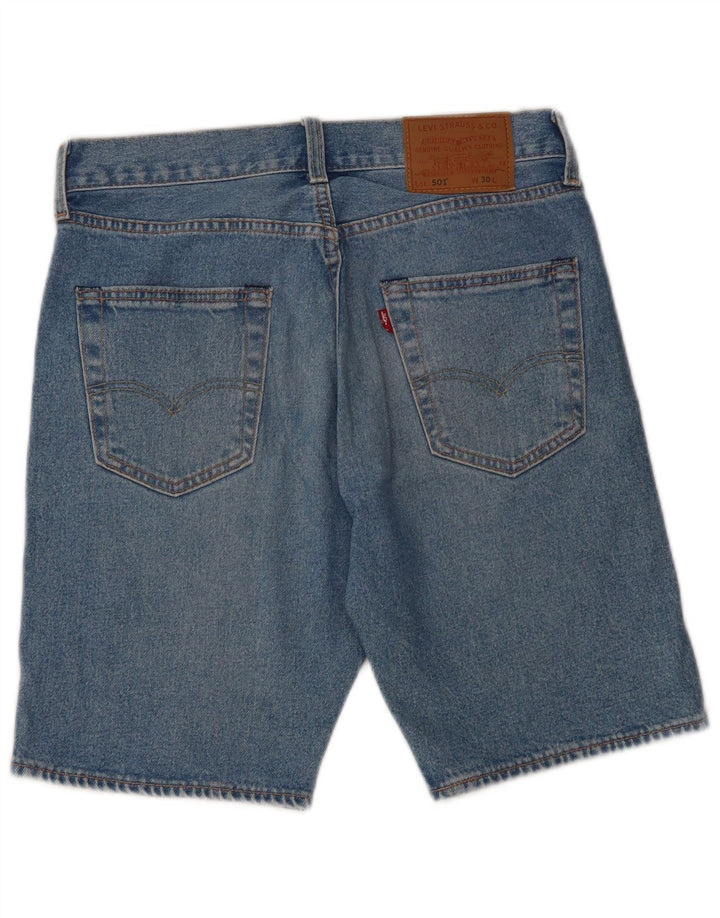 LEVI'S Mens 501 Denim Shorts W30 Medium Blue Cotton
