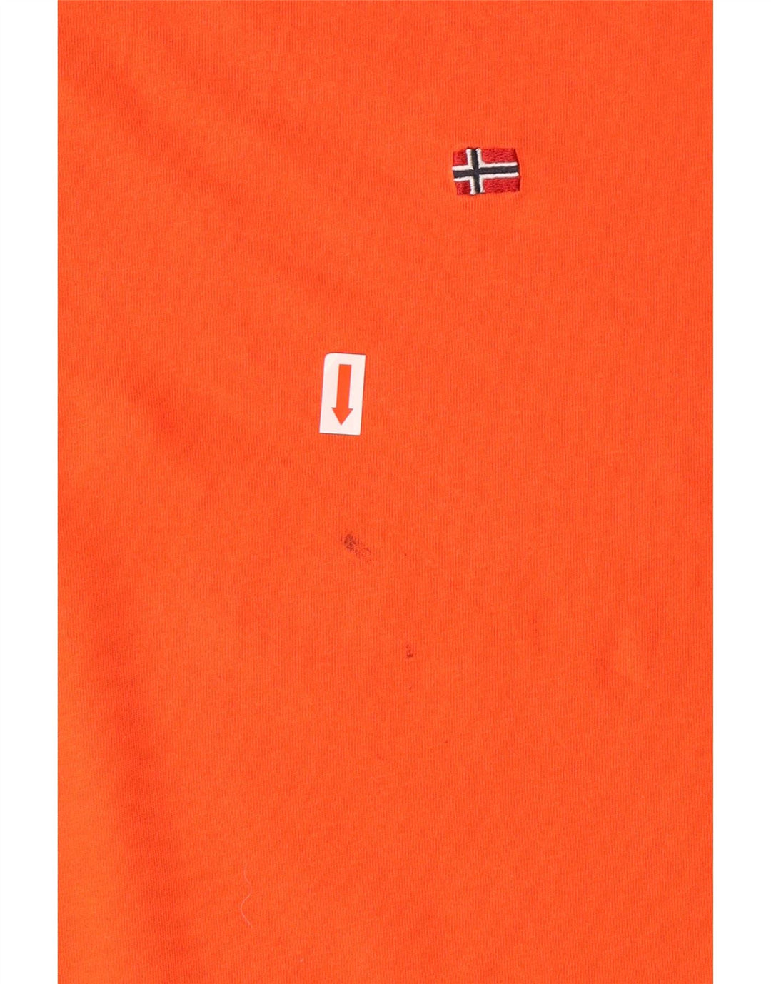 NAPAPIJRI Mens T-Shirt Top Large Orange Cotton