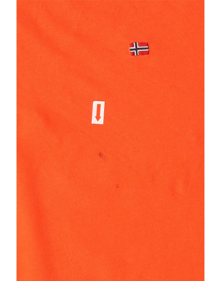 NAPAPIJRI Mens T-Shirt Top Large Orange Cotton