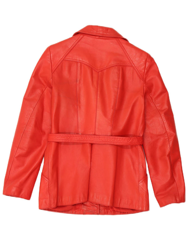 Gil Bret Womens Leather Jacket EU 38 Medium Red Leather
