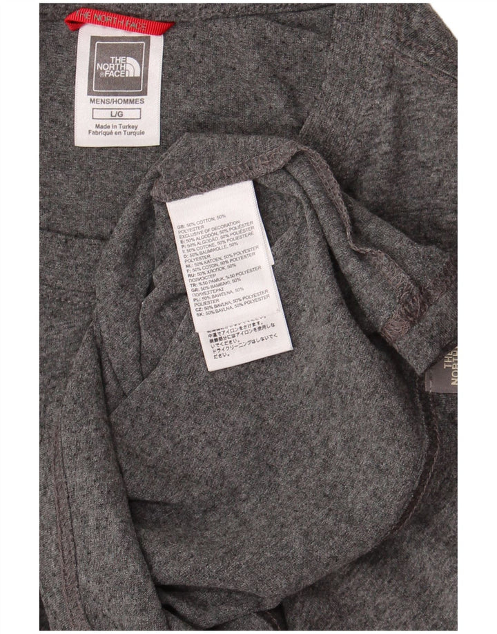 The North Face Mens Graphic T-Shirt Top Large Grey Flecked Cotton