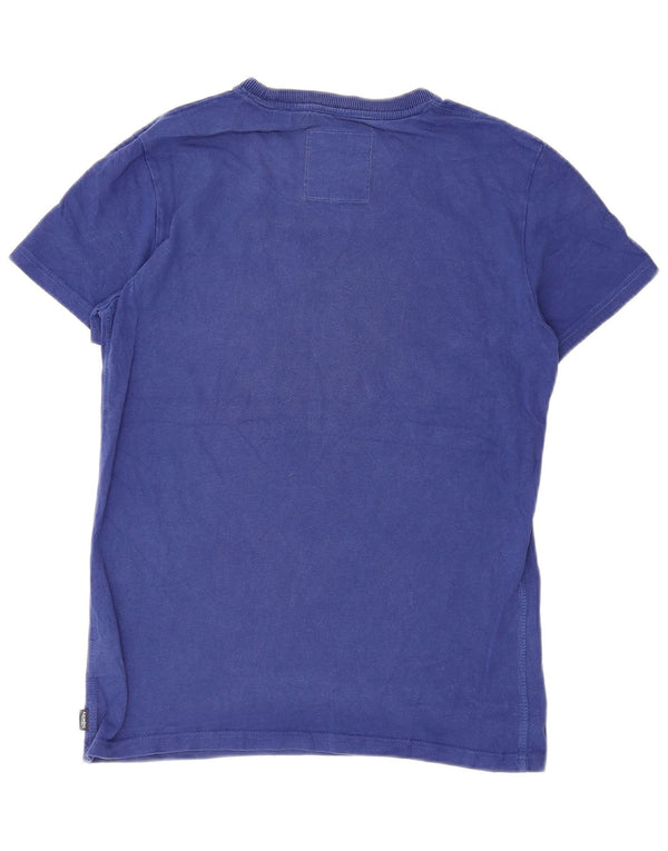 Superdry Mens Graphic T-Shirt Top Small Blue Cotton