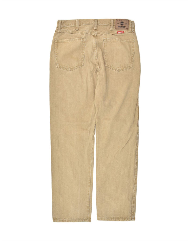 WRANGLER Mens Straight Jeans W34 L32  Beige Cotton | Vintage Wrangler | Thrift | Second-Hand Wrangler | Used Clothing | Messina Hembry 