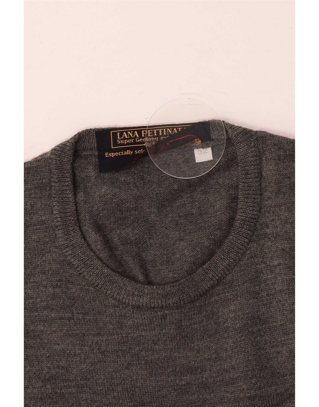 Rodrigo Mens Crew Neck Jumper Sweater IT 52 Large Grey Virgin Wool