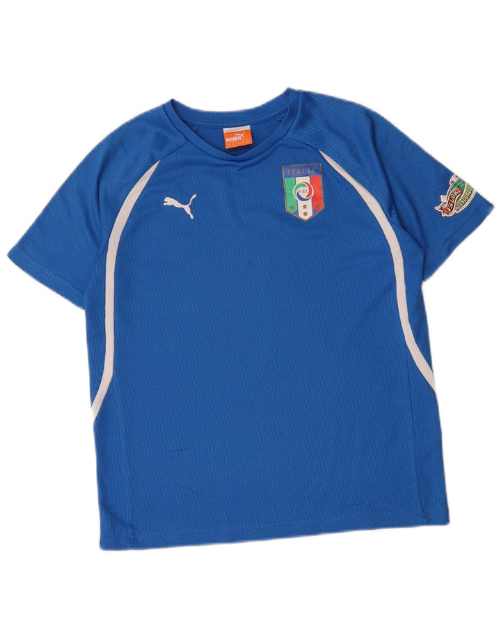Puma Boys Italia T-Shirt Top 11-12 Years Blue