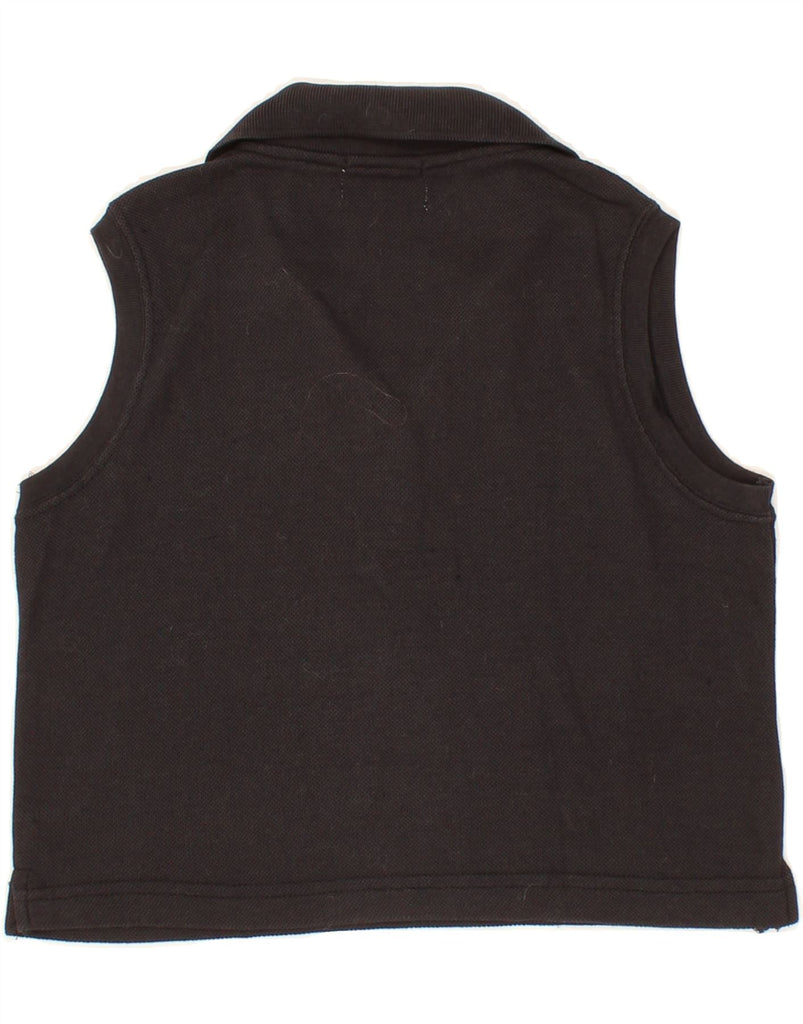 BALLOON Womens Sleeveless Crop Polo Shirt UK 10 Small Black Cotton Vintage Balloon and Second-Hand Balloon from Messina Hembry 