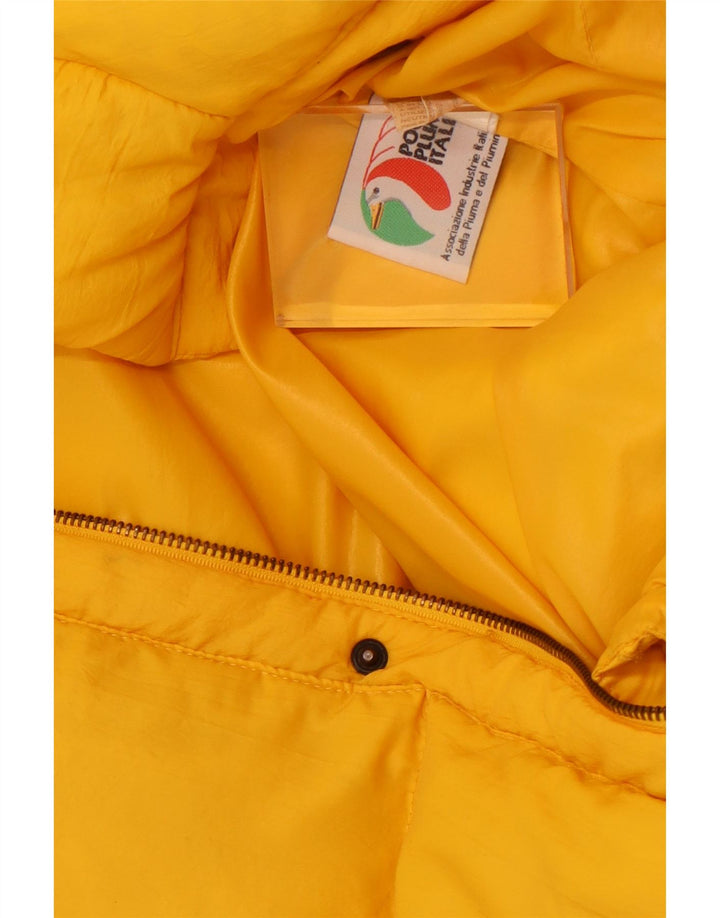 Vintage Mens Padded Jacket UK 40 Large Yellow Polyester