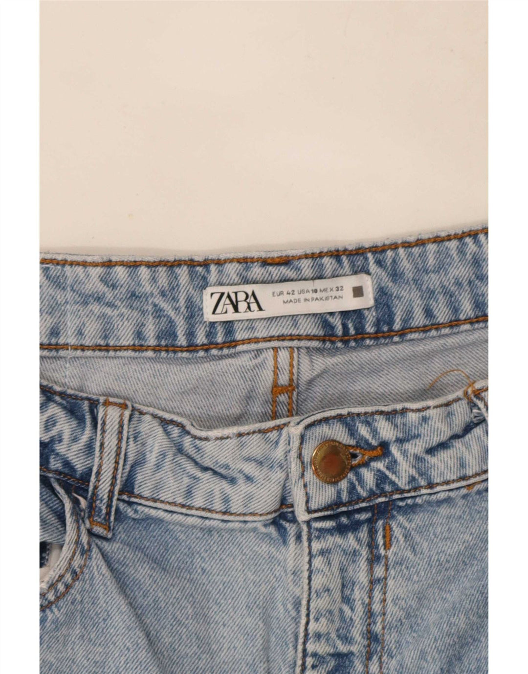 Zara Womens Straight Jeans EU 42 Large W32 L27 Blue