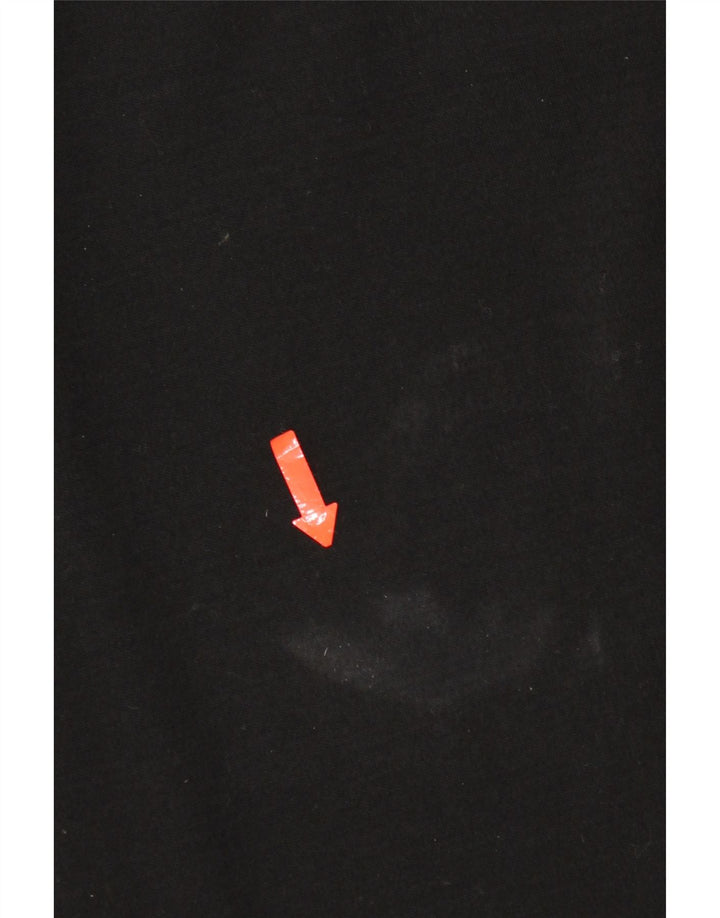 Benetton Womens Longline Open Cardigan Sweater UK 14 Medium Black Wool