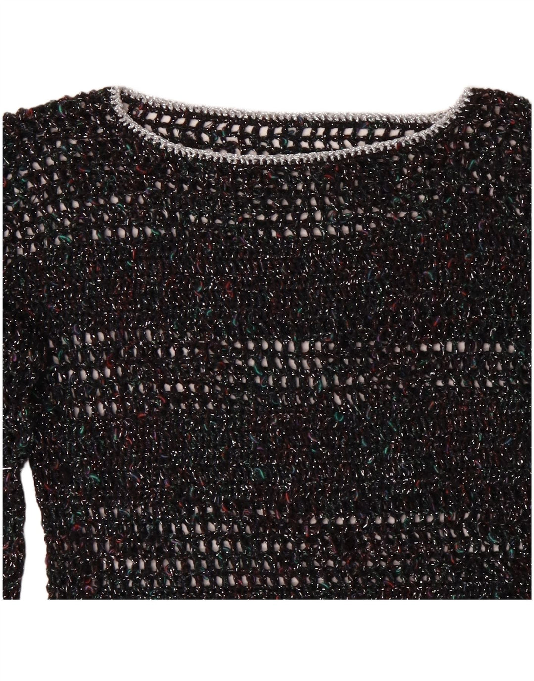 VINTAGE Womens Boat Neck Jumper Sweater UK 12 Medium Multicoloured Flecked