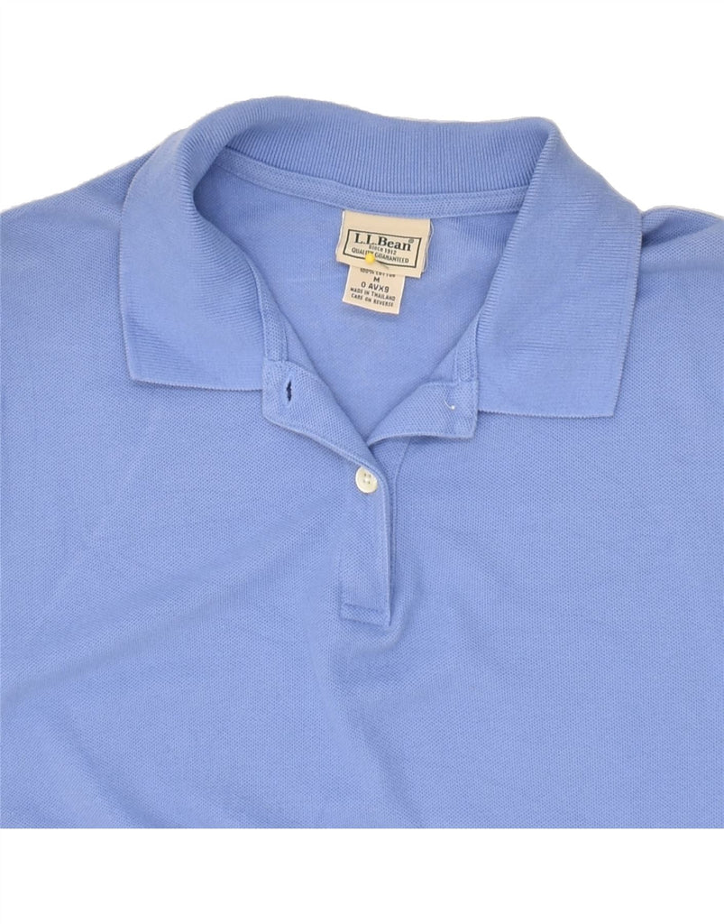 L.L.BEAN Womens Polo Shirt UK 14 Medium Blue Cotton | Vintage L.L.Bean | Thrift | Second-Hand L.L.Bean | Used Clothing | Messina Hembry 