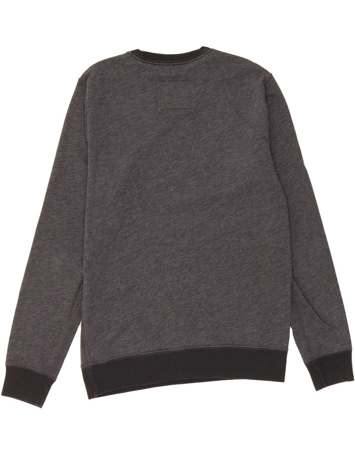ABERCROMBIE & FITCH Mens Graphic Sweatshirt Jumper Small Grey Cotton Vintage Abercrombie & Fitch and Second-Hand Abercrombie & Fitch from Messina Hembry 