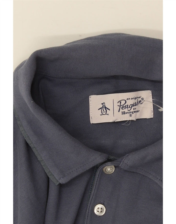 PENGUIN Mens Polo Shirt Small Navy Blue
