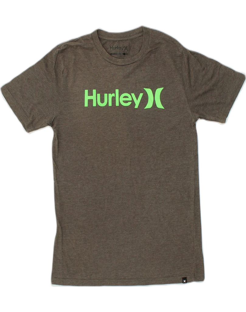 HURLEY Womens Graphic T-Shirt Top UK 12 Medium Brown Cotton | Vintage Hurley | Thrift | Second-Hand Hurley | Used Clothing | Messina Hembry 