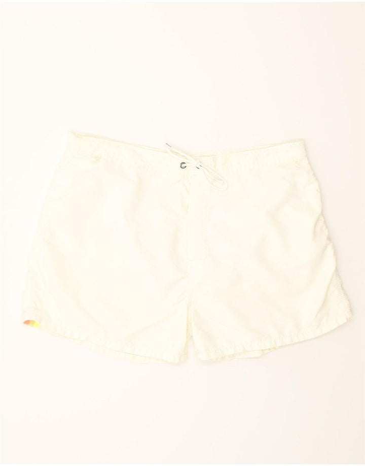 SUNDEK Mens Swimming Shorts Large  Off White Nylon