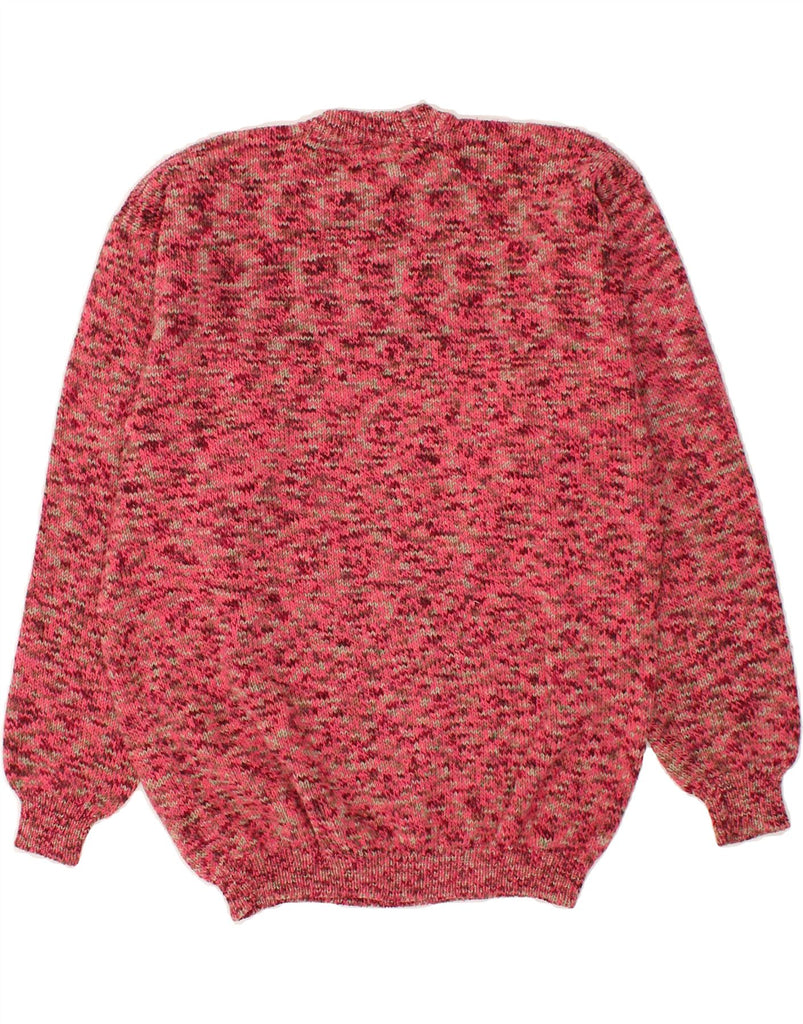 VINTAGE Womens Crew Neck Jumper Sweater UK 14 Medium Pink Flecked | Vintage Vintage | Thrift | Second-Hand Vintage | Used Clothing | Messina Hembry 