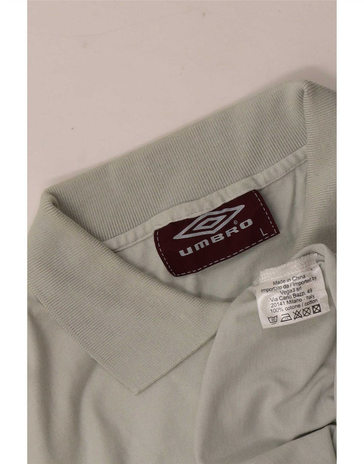 Umbro Mens Polo Shirt Large Green Cotton
