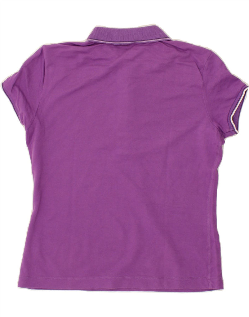 CHAMPION Womens Heritage Fit Polo Shirt UK 10 Small Purple Cotton Vintage Champion and Second-Hand Champion from Messina Hembry 