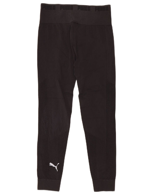 Puma Womens Graphic Tracksuit Trousers Joggers UK 8 Small Black