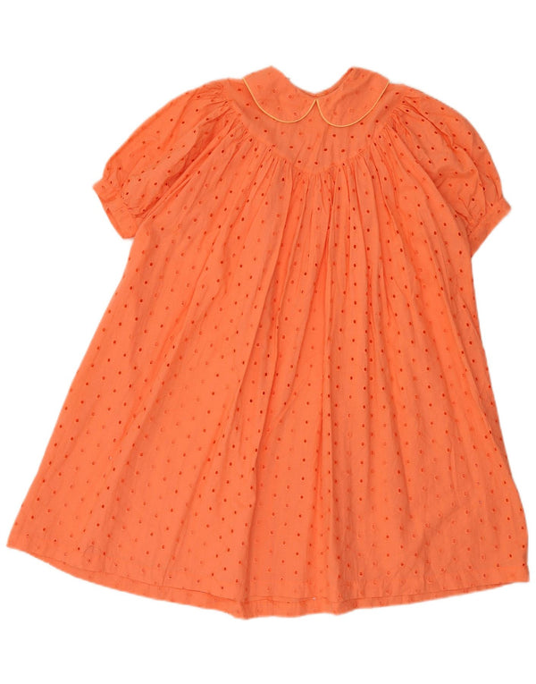 Benetton Womens Tent Dress UK 14 Medium Orange Cotton