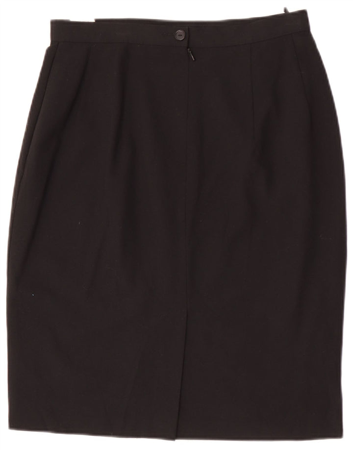 Marks & Spencer Womens Pencil Skirt UK 12 Medium W28 Black Polyester