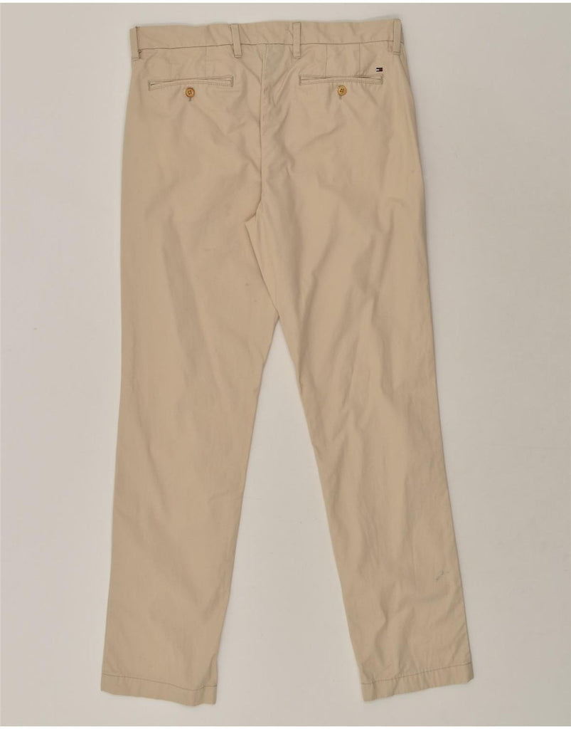 TOMMY HILFIGER Mens Slim Custom Fit Chino Trousers W34 L34 Beige Cotton | Vintage Tommy Hilfiger | Thrift | Second-Hand Tommy Hilfiger | Used Clothing | Messina Hembry 