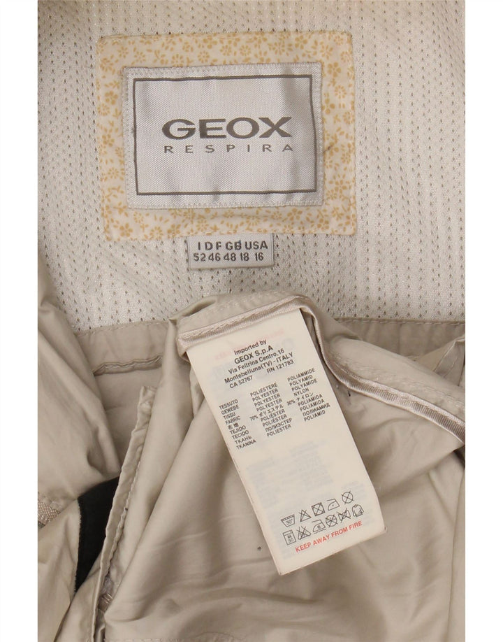 GEOX Womens Utility Jacket UK 18 XL Beige Polyester Vintage Geox and Second-Hand Geox from Messina Hembry 