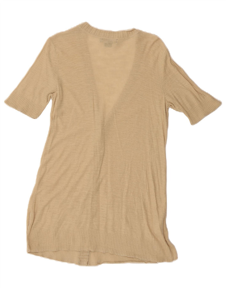EDDIE BAUER Womens Longline Cardigan Sweater UK 14 Medium Beige Cotton Vintage Eddie Bauer and Second-Hand Eddie Bauer from Messina Hembry 