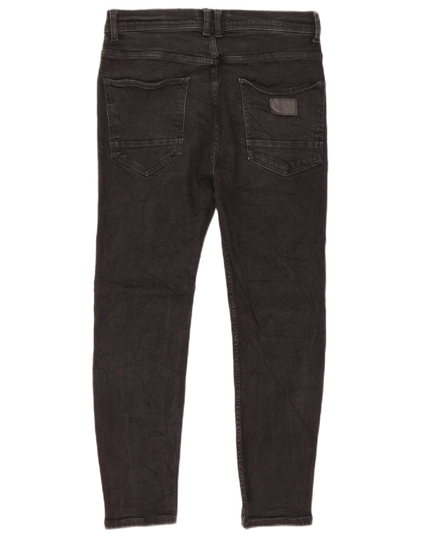 Zara Mens Cropped Skinny Jeans EU 42 Large W32 L24 Black