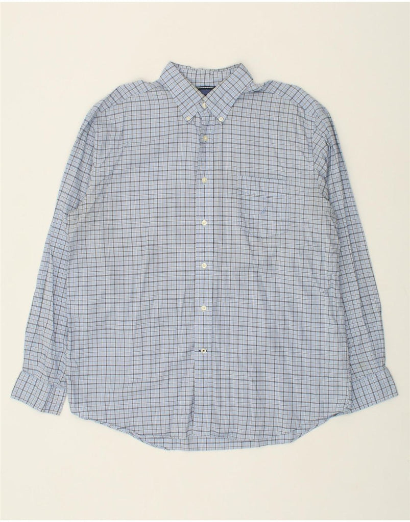 NAUTICA Mens Shirt XL Blue Check Cotton Vintage Nautica and Second-Hand Nautica from Messina Hembry 