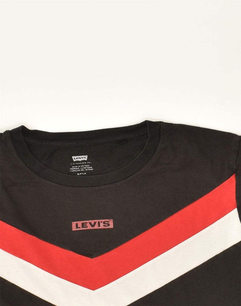 LEVI'S Womens Graphic T-Shirt Top UK 10 Small Black Cotton | Vintage Levi's | Thrift | Second-Hand Levi's | Used Clothing | Messina Hembry 