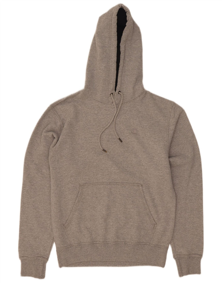 Champion Mens Hoodie Jumper Small Grey Cotton